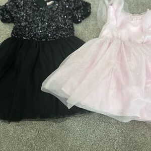 Black and Pink Sequin Dresses